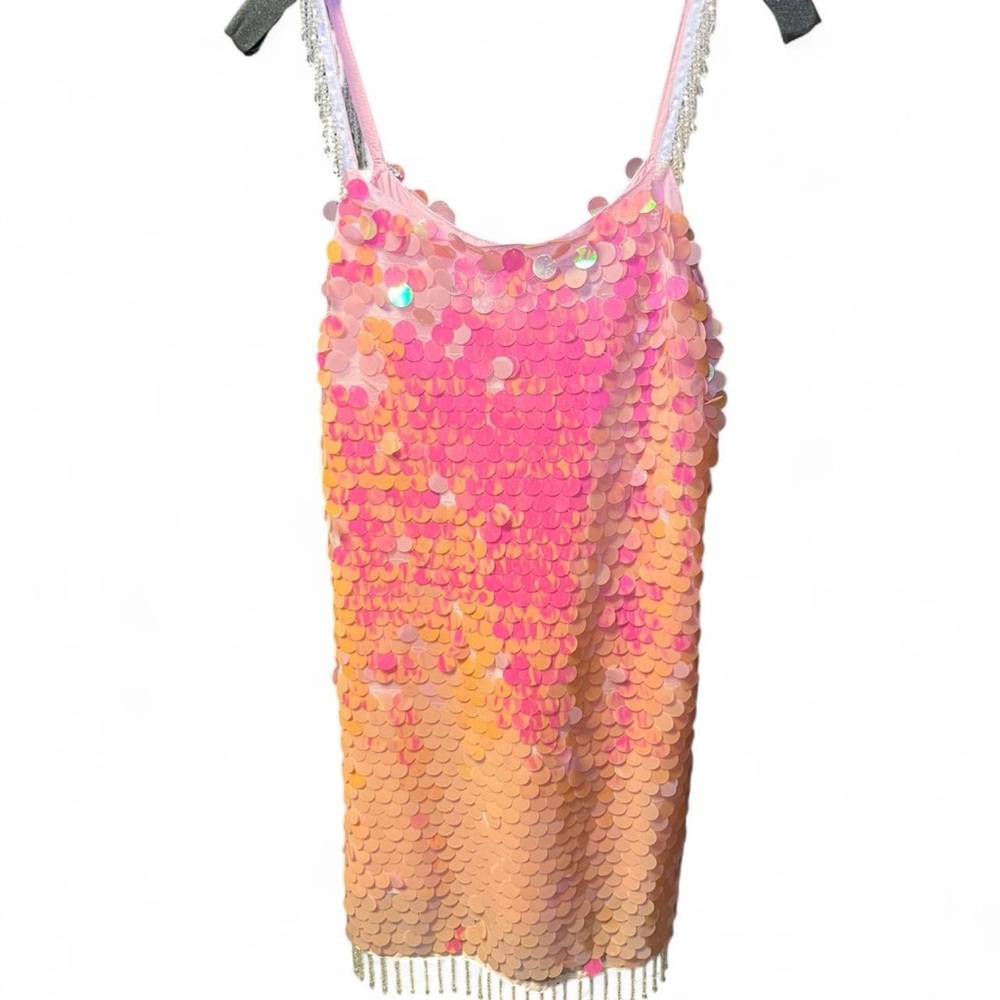 Pink Sequin and Beaded Dress
